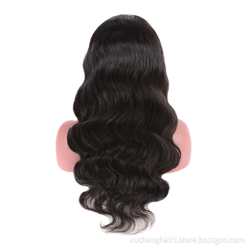 Gold 100% Brazilian Curly Human Hair Wholesale Price Front Swiss Lace body Wave Wig